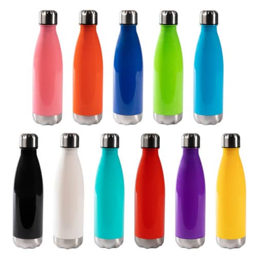 Drink Bottle plastic with stainless steel lid JET 650ml