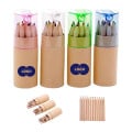 6Piece Colored Pencil Set In Tube With Sharpener