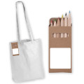 Colouring Long Handle Cotton Bag & Pencils