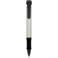 Pen plastic silver barrel  translucent clip and rubber grip Euro