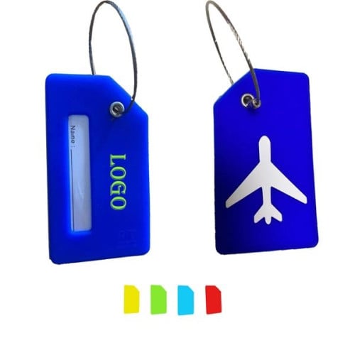 Silicone Luggage Tags for Travel with Stainless Steel Loops