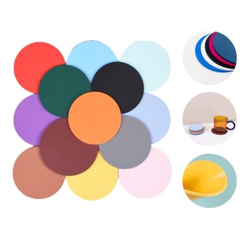 MOQ 50 Full Color PVC Round Coasters