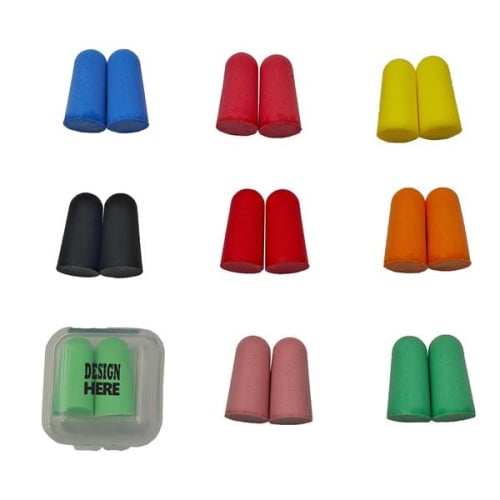 Soft Foam Hearing Protection Earplugs with Case