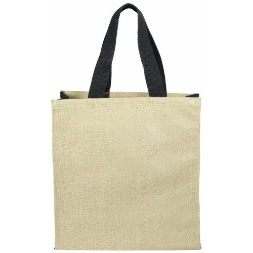 Jute panelled carry-all