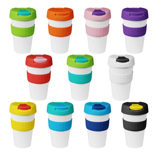 coffee cup / Mug 16oz/535ml  Large Plastic Karma Kup Plastic Flip Lid Reusable  Eco Friendly